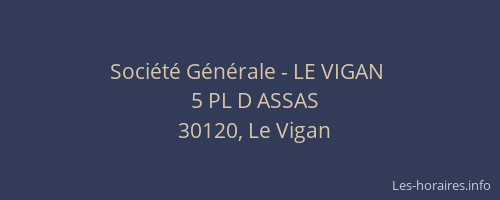 Société Générale - LE VIGAN 