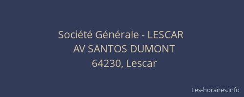 Société Générale - LESCAR 