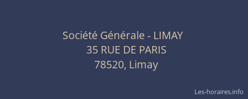 Société Générale - LIMAY 