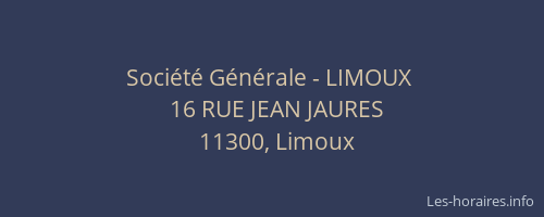 Société Générale - LIMOUX 