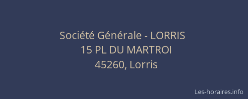 Société Générale - LORRIS 