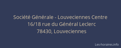 Société Générale - Louveciennes Centre