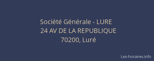 Société Générale - LURE 