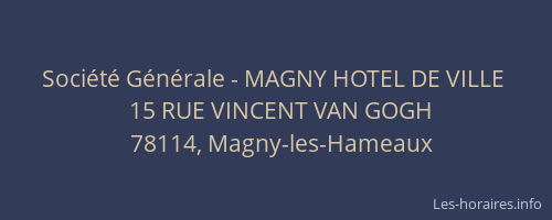 Société Générale - MAGNY HOTEL DE VILLE 