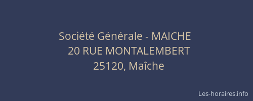 Société Générale - MAICHE 