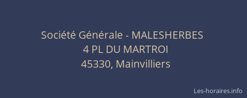 Société Générale - MALESHERBES 