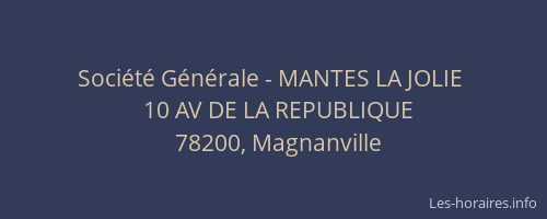 Société Générale - MANTES LA JOLIE 