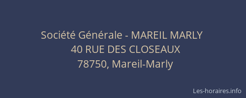 Société Générale - MAREIL MARLY 