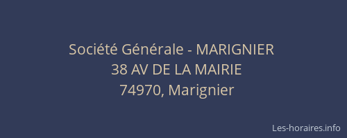 Société Générale - MARIGNIER 