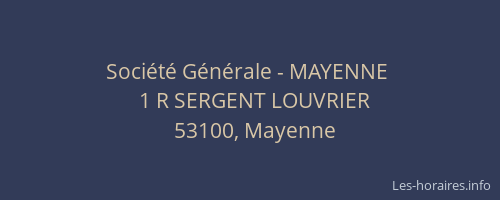 Société Générale - MAYENNE 