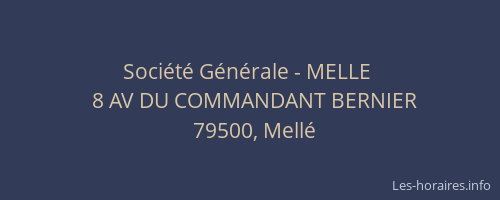 Société Générale - MELLE 