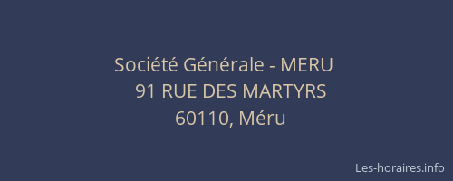 Société Générale - MERU 