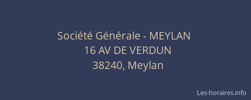 Société Générale - MEYLAN 