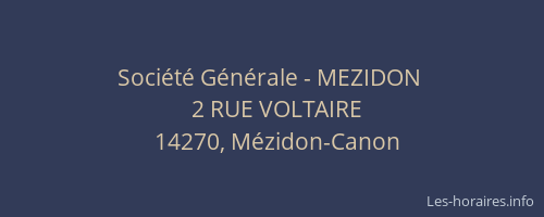 Société Générale - MEZIDON 
