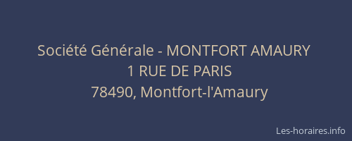 Société Générale - MONTFORT AMAURY 