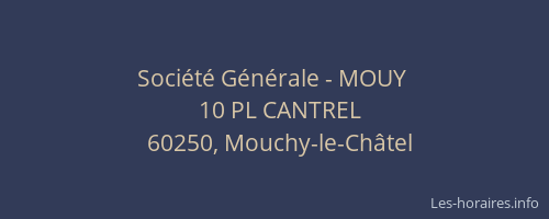 Société Générale - MOUY 