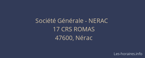 Soci&eacute;t&eacute; G&eacute;n&eacute;rale - NERAC&nbsp;