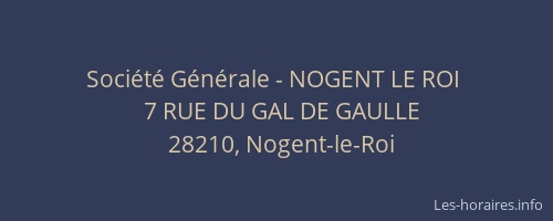 Société Générale - NOGENT LE ROI 