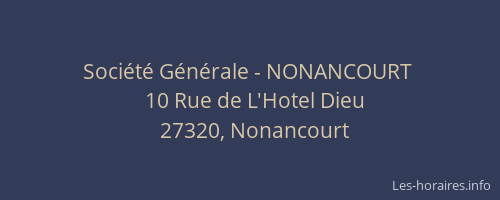 Société Générale - NONANCOURT 