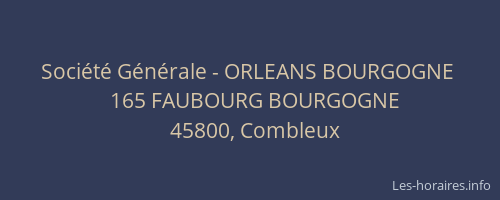 Société Générale - ORLEANS BOURGOGNE 