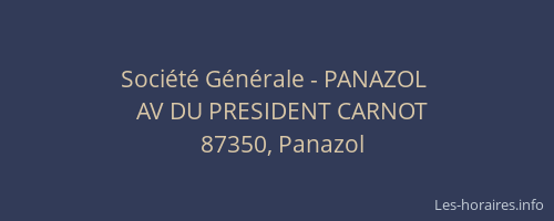 Soci&eacute;t&eacute; G&eacute;n&eacute;rale - PANAZOL&nbsp;