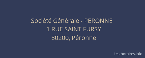 Société Générale - PERONNE 