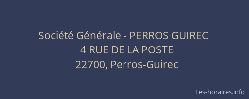 Société Générale - PERROS GUIREC 