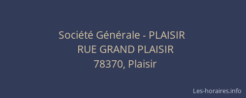 Société Générale - PLAISIR 