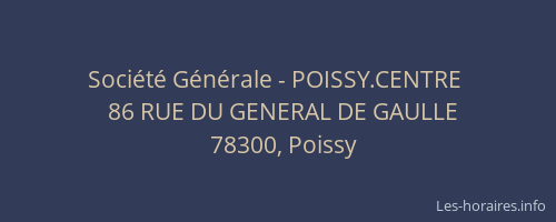 Société Générale - POISSY.CENTRE 