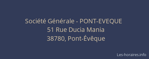 Société Générale - PONT-EVEQUE 