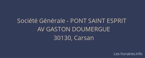 Société Générale - PONT SAINT ESPRIT 