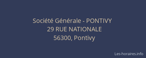 Société Générale - PONTIVY 
