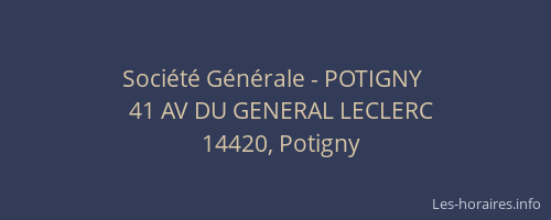 Société Générale - POTIGNY 
