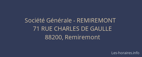 Société Générale - REMIREMONT 