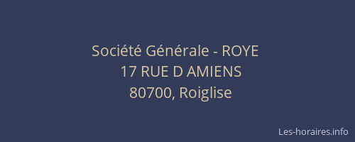 Société Générale - ROYE 