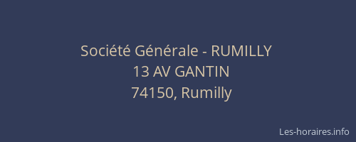Soci&eacute;t&eacute; G&eacute;n&eacute;rale - RUMILLY&nbsp;