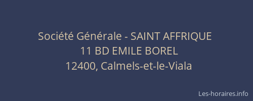 Société Générale - SAINT AFFRIQUE 