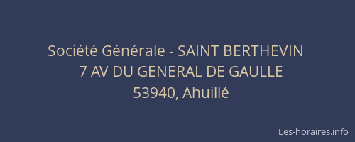 Société Générale - SAINT BERTHEVIN 