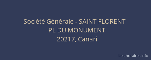 Société Générale - SAINT FLORENT 