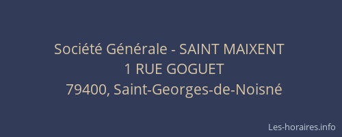 Société Générale - SAINT MAIXENT 