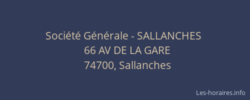Société Générale - SALLANCHES 