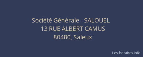 Société Générale - SALOUEL 
