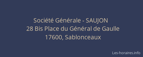 Société Générale - SAUJON 