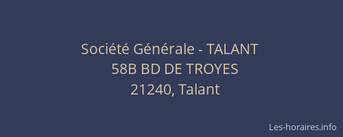 Société Générale - TALANT 
