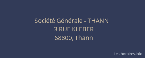 Société Générale - THANN 