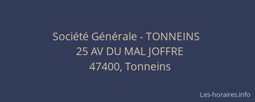 Société Générale - TONNEINS 