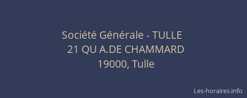 Société Générale - TULLE 