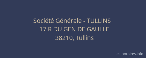 Société Générale - TULLINS 