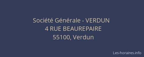 Société Générale - VERDUN 