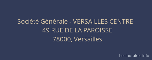 Société Générale - VERSAILLES CENTRE 
